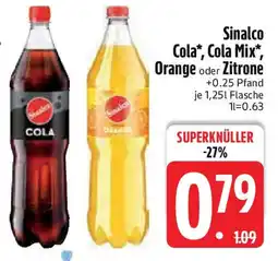 Edeka Sinalco Cola, Cola Mix Orange oder Zitrone Angebot