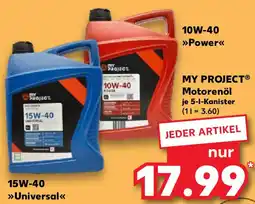 Kaufland MY PROJECT Motorenöl Angebot
