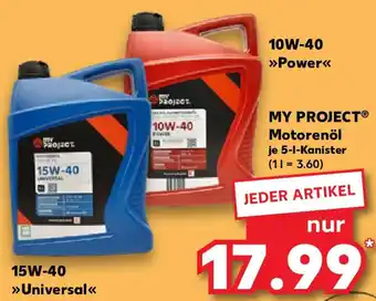 Kaufland MY PROJECT Motorenöl Angebot