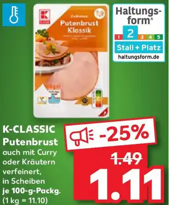 Kaufland K-CLASSIC Putenbrust Angebot