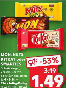 Kaufland LION, NUTS, KITKAT oder SMARTIES Angebot