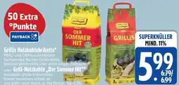 Edeka proFagus Grillis Holzkohlebriketts oder Grill-Holzkohle,,Der Sommer Hit"* Angebot