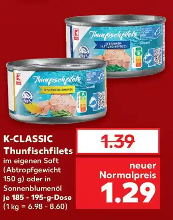 Kaufland K-CLASSIC Thunfischfilets Angebot