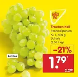 Netto Marken-Discount MARKT TAG Trauben hell Angebot