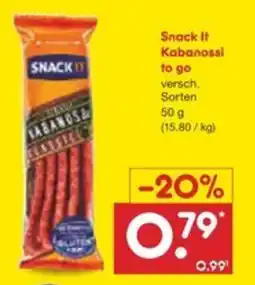 Netto Marken-Discount Snack It Kabanossi to go Angebot