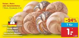 Netto Marken-Discount Kaiser-, Mohn- oder Sesambrötchen Angebot