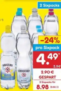 Netto Marken-Discount Gerolsteiner Mineralwasser oder Nearwater 2 Sixpacks Angebot