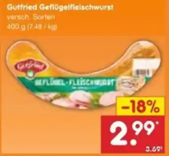 Netto Marken-Discount Gutfried Geflügelfleischwurst Angebot