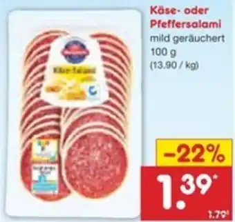 Netto Marken-Discount Käse- oder Pfeffersalami Angebot