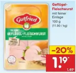 Netto Marken-Discount Geflügel- Fleischwurst Angebot