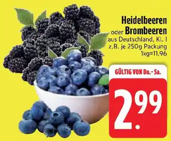 Edeka Heidelbeeren oder Brombeeren Angebot