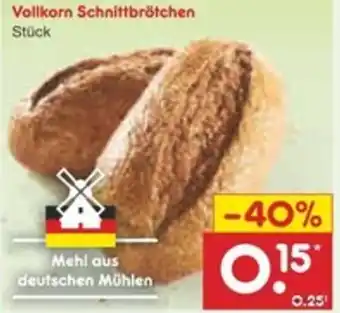 Netto Marken-Discount Vollkorn Schnittbrötchen Angebot