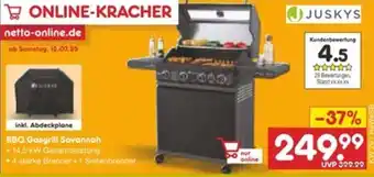 Netto Marken-Discount JUSKYS BBQ Gasgrill Savannah Angebot