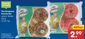 Netto Marken-Discount BACK STUBE the Simpsons Donuts 4er Angebot
