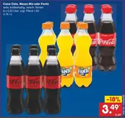 Netto Marken-Discount Coca-Cola, Mezzo Mix oder Fanta Angebot