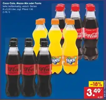Netto Marken-Discount Coca-Cola, Mezzo Mix oder Fanta Angebot