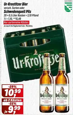 Simmel Ur-Krostitzer Bier oder Schwedenquell Pils Angebot