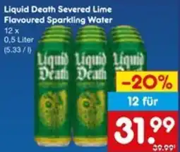 Netto Marken-Discount Liquid Death Severed Lime Flavoured Sparkling Water Angebot