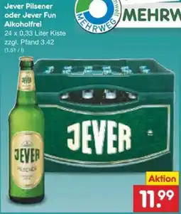 Netto Marken-Discount Jever Pilsener oder Jever Fun Alkoholfrei Angebot