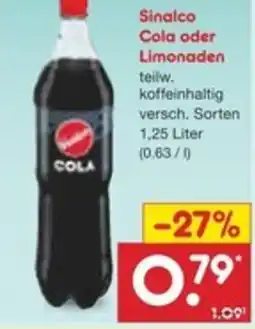 Netto Marken-Discount Sinalco Cola oder Limonaden Angebot