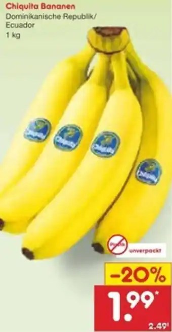 Netto Marken-Discount Chiquita Bananen Angebot