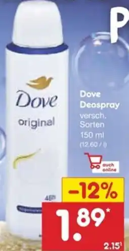 Netto Marken-Discount Dove Deospray Angebot