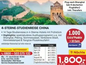 Netto Marken-Discount 4-sterne-studienreise china Angebot