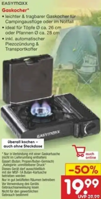 Netto Marken-Discount EASYMAXX Gaskocher Angebot