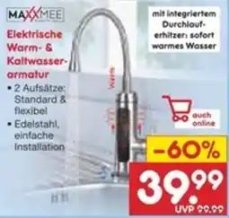 Netto Marken-Discount MAXXMEE Elektrische Warm- & Kaltwasser- armatur Angebot