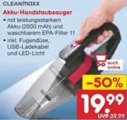 Netto Marken-Discount CLEANMAXX Akku-Handstaubsauger Angebot