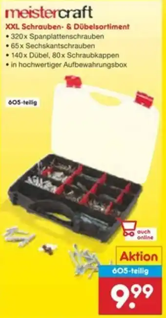 Netto Marken-Discount meistercraft XXL Schrauben- & Dübelsortiment Angebot