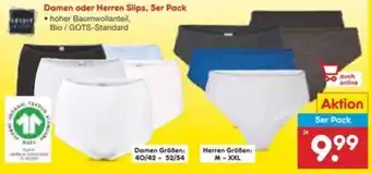 Netto Marken-Discount Damen oder Herren Slips, Ser Pack Angebot