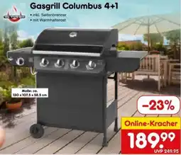 Netto Marken-Discount EL FUEGO Gasgrill Columbus 4+1 Angebot