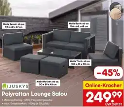 Netto Marken-Discount JUSKYS Polyrattan Lounge Salou Angebot