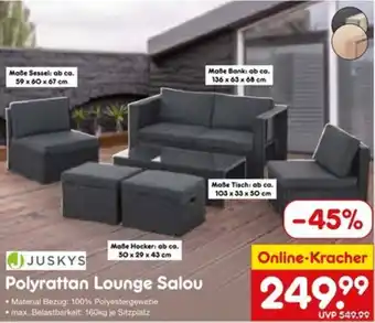 Netto Marken-Discount JUSKYS Polyrattan Lounge Salou Angebot