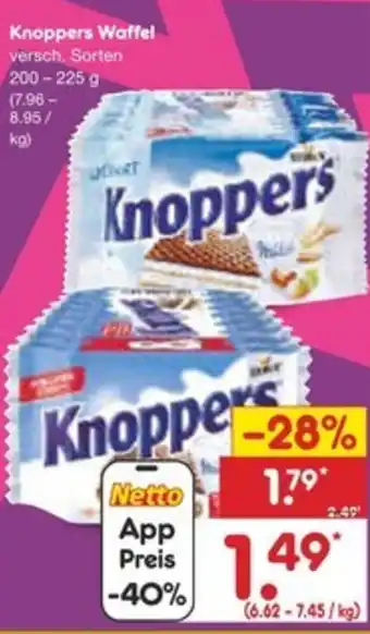 Netto Marken-Discount Knoppers Waffel Angebot