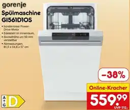 Netto Marken-Discount gorenje Spülmaschine GI561D1OS Angebot