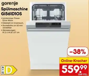 Netto Marken-Discount gorenje Spülmaschine GI561D1OS Angebot