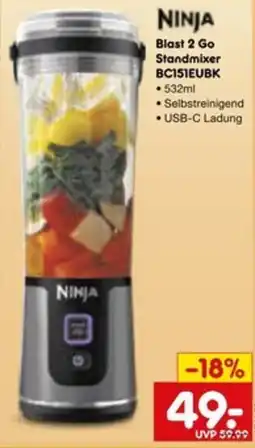 Netto Marken-Discount NINJA Blast 2 Go Standmixer BC151EUBK Angebot