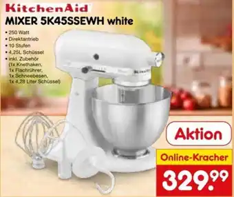 Netto Marken-Discount KitchenAid MIXER 5K45SSEWH white Angebot