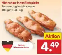 Netto Marken-Discount Hähnchen-Innenfiletspieße Angebot
