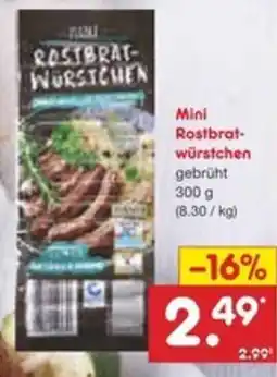 Netto Marken-Discount Mini Rostbrat- würstchen Angebot