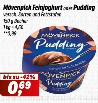 Simmel Mövenpick Feinjoghurt oder Pudding Angebot