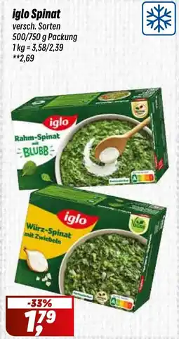 Simmel iglo Spinat Angebot