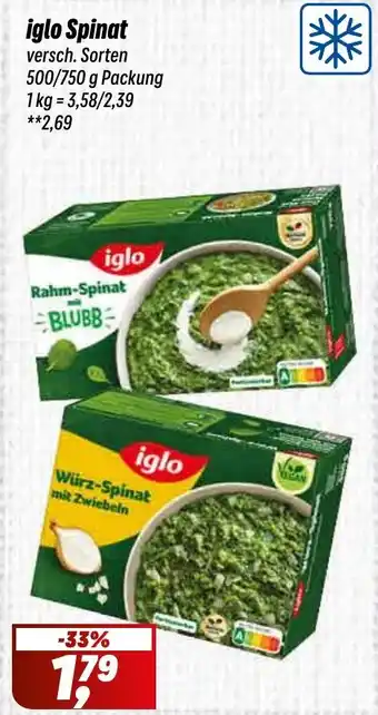 Simmel iglo Spinat Angebot