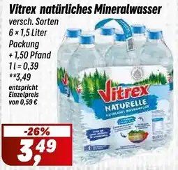 Simmel Vitrex natürliches Mineralwasser Angebot