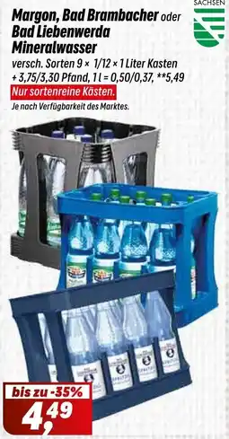 Simmel Margon, Bad Brambacher oder Bad Liebenwerda Mineralwasser Angebot