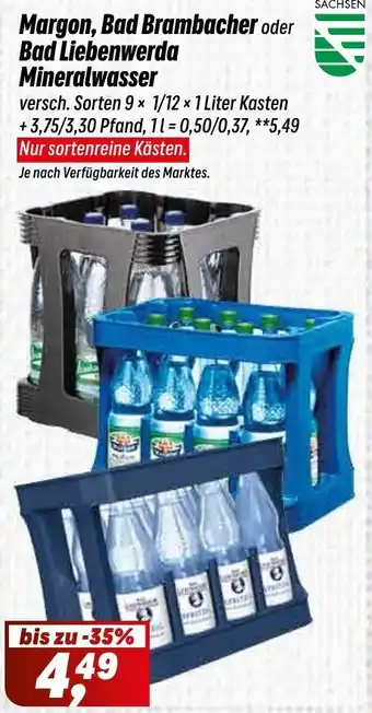 Simmel Margon, Bad Brambacher oder Bad Liebenwerda Mineralwasser Angebot