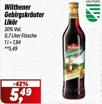 Simmel Wilthener Gebirgskräuter Likör Angebot