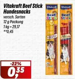 Simmel Vitakraft Beef Stick Hundesnacks Angebot